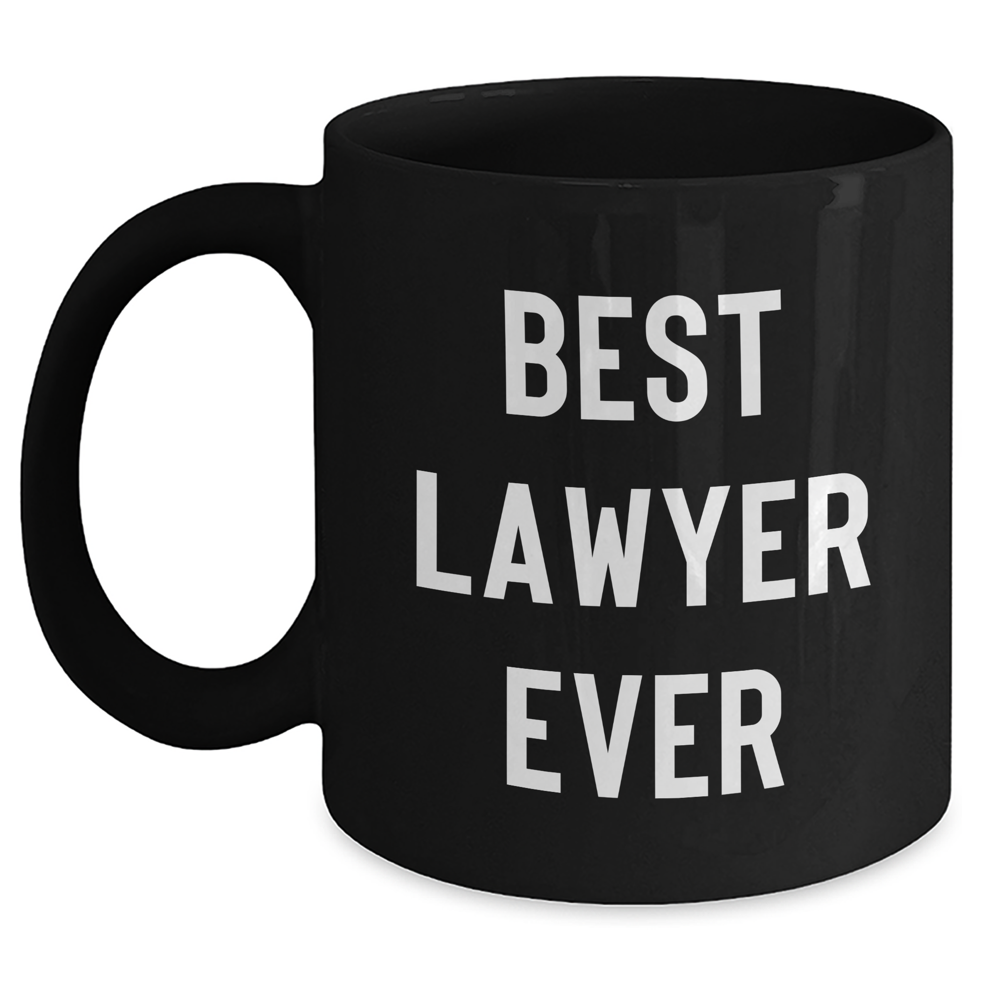 Funny 'Best Lawyer Ever' Black Coffee Mug for Lawyer Graduation Gifts from Friends, Family, or Coworkers - Main