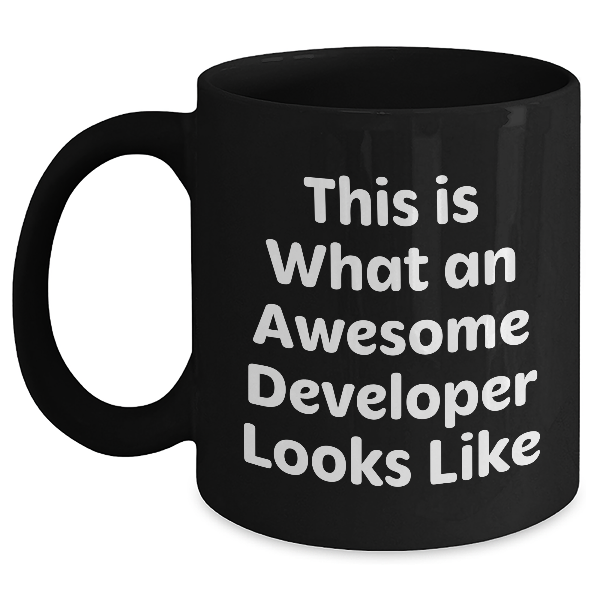 Funny Developer Gifts from Friends, Unique Black Coffee Mugs for Awesome Developers on Father's Day, This Is What An Awesome Developer Looks Like - Main