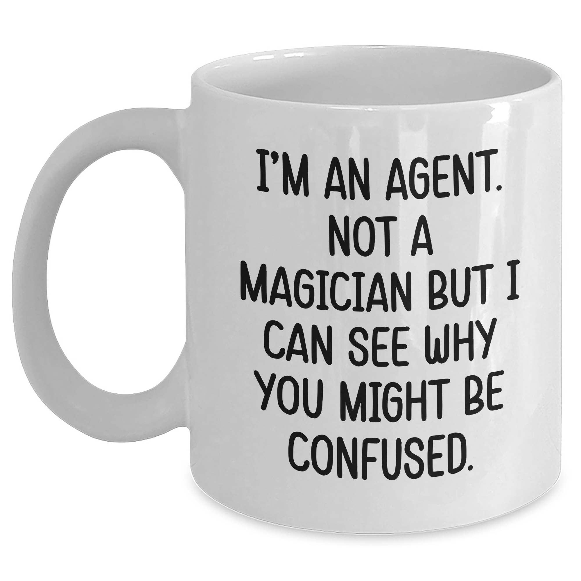 Agent Humor Graduation Gifts from Friends, Family, or Coworkers - White Coffee Mug for Agent's Special Day - 'I'm An Agent' - Main