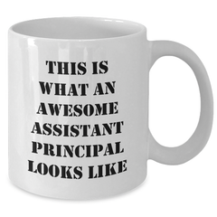 Funny Assistant Principal Gifts, White Coffee Mug for, Gifts from Family or Friends to Assistant Principal for Father's Day - Additional