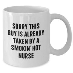 Funny Nurse Quote White Coffee Mug Gifts for Dad from Family, Unique Father's Day Presents for Men - Additional