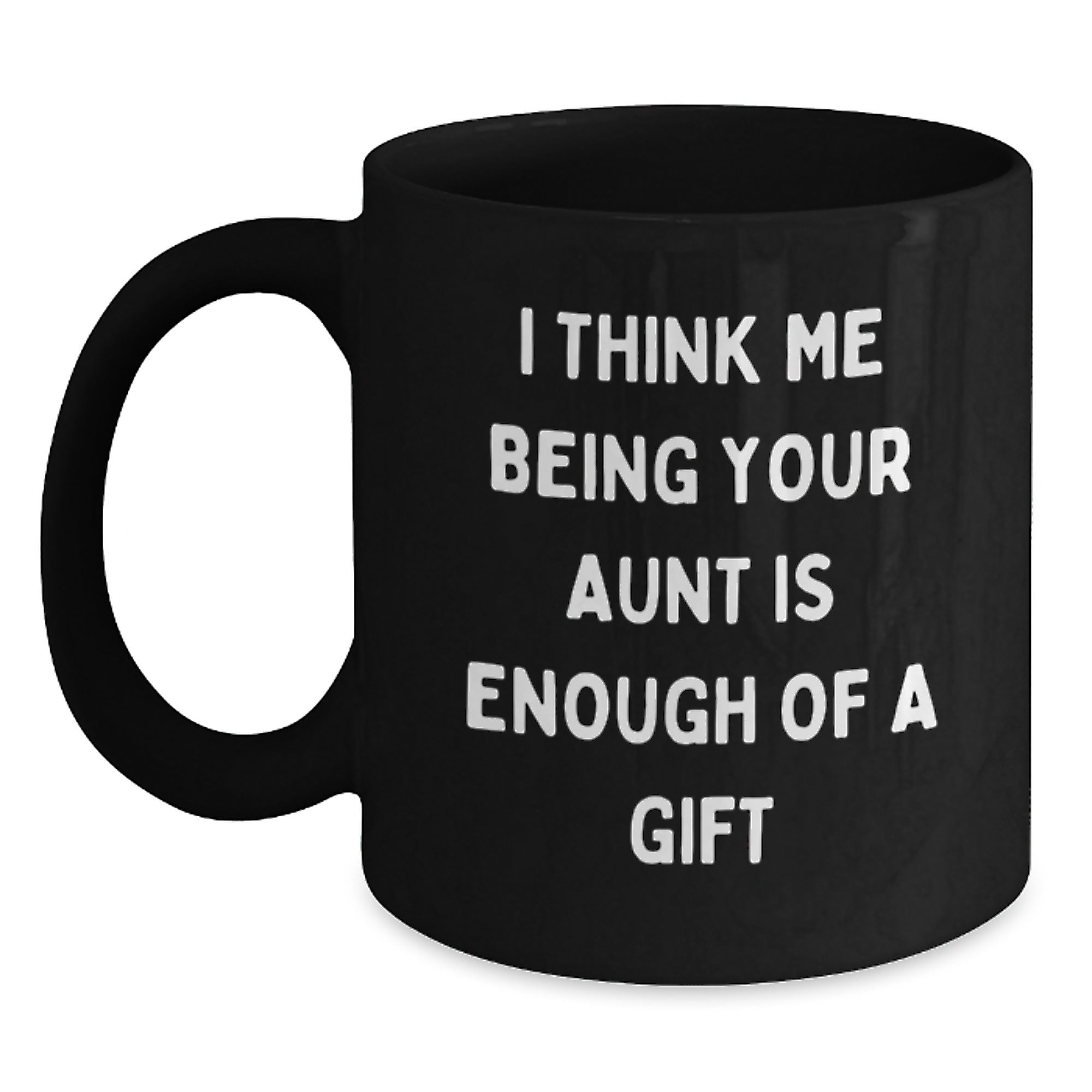 Funny Gift for Aunt from You, Unique Black Coffee Mug for Aunt, Christmas Morning - Main