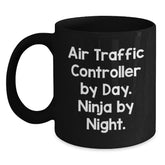 Air Traffic Controller Gifts, Funny Quote, Black Coffee Mug, Graduation Unique Gifts from Friends to Air Traffic Controller - Main