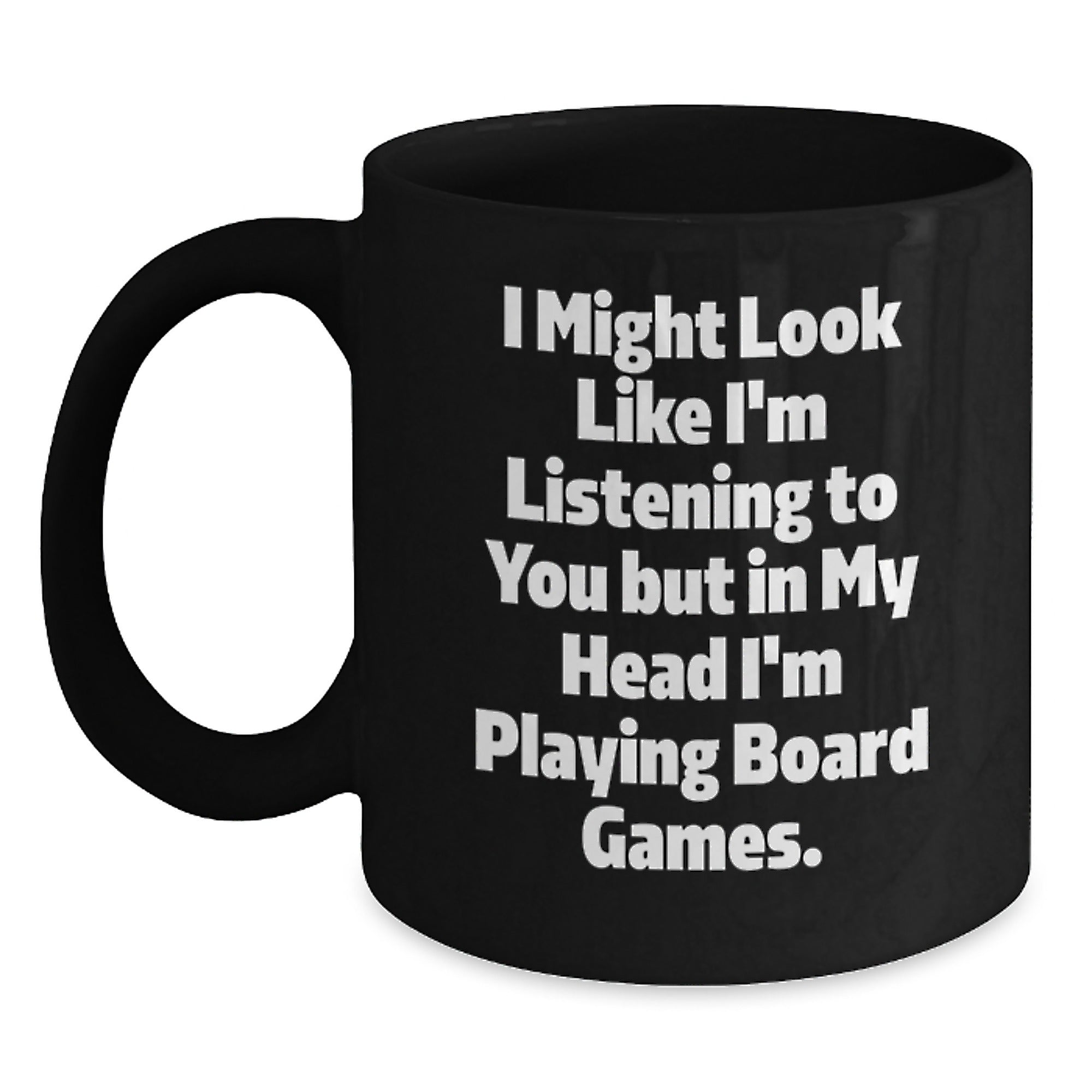 Funny Board Games Gifts for Board Game Lovers - Inspirational Coffee Mug from Friends, Black Coffee Mugs for Christmas Unique Gifts - Main