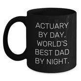 Actuary Inspired Funny Gifts for Men, Black Coffee Mug, Gifts from Dad to Actuary Grad, Unique Actuary Graduation Gift - Main