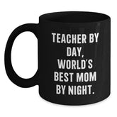 Christmas Unique Gifts for Teacher Friends and Family, Funny Teacher Quotes, Black Coffee Mug, 11oz or 15oz Capacity, Microwave and Dishwasher Safe - Main
