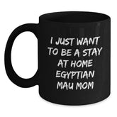 Egyptian Mau Cat Lover Gifts from Friends for Egyptian Mau Cat Mom on Valentine's - Funny Egyptian Mau Cat Black Coffee Mug - Main