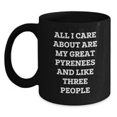 Funny Great Pyrenees Dog Gifts from Men for Great Pyrenees Dog Lovers on Valentine's - Black Coffee Mug - Main
