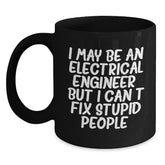 Funny Electrical Engineer Christmas Unique Gifts from Men to Electrical Engineer Friends Black Coffee Mug - Main