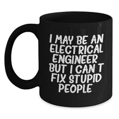Funny Electrical Engineer Christmas Unique Gifts from Men to Electrical Engineer Friends Black Coffee Mug - Main