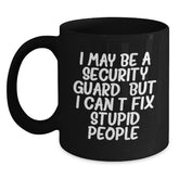Funny Security Guard Black Coffee Mug Gifts from Men to Security Guard for Christmas - Main