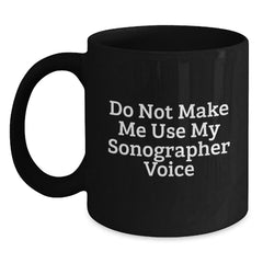 Gifts for Sonographers, Funny Black Coffee Mugs, Christmas Unique Gifts, Funny Sonographer Gifts from Friends - Main