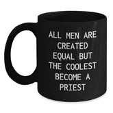 Funny Priest Gifts, Black Coffee Mugs for Priest, Valentine's Unique Gifts from Men, Gifts for Priest - Main