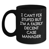 Funny Case Manager Christmas Unique Gifts from Friends to Case Managers Black Coffee Mug - Main