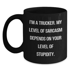 Trucker Humor Funny Sarcasm Gifts from Men to Trucker Friends and Christmas Unique Mugs - Main