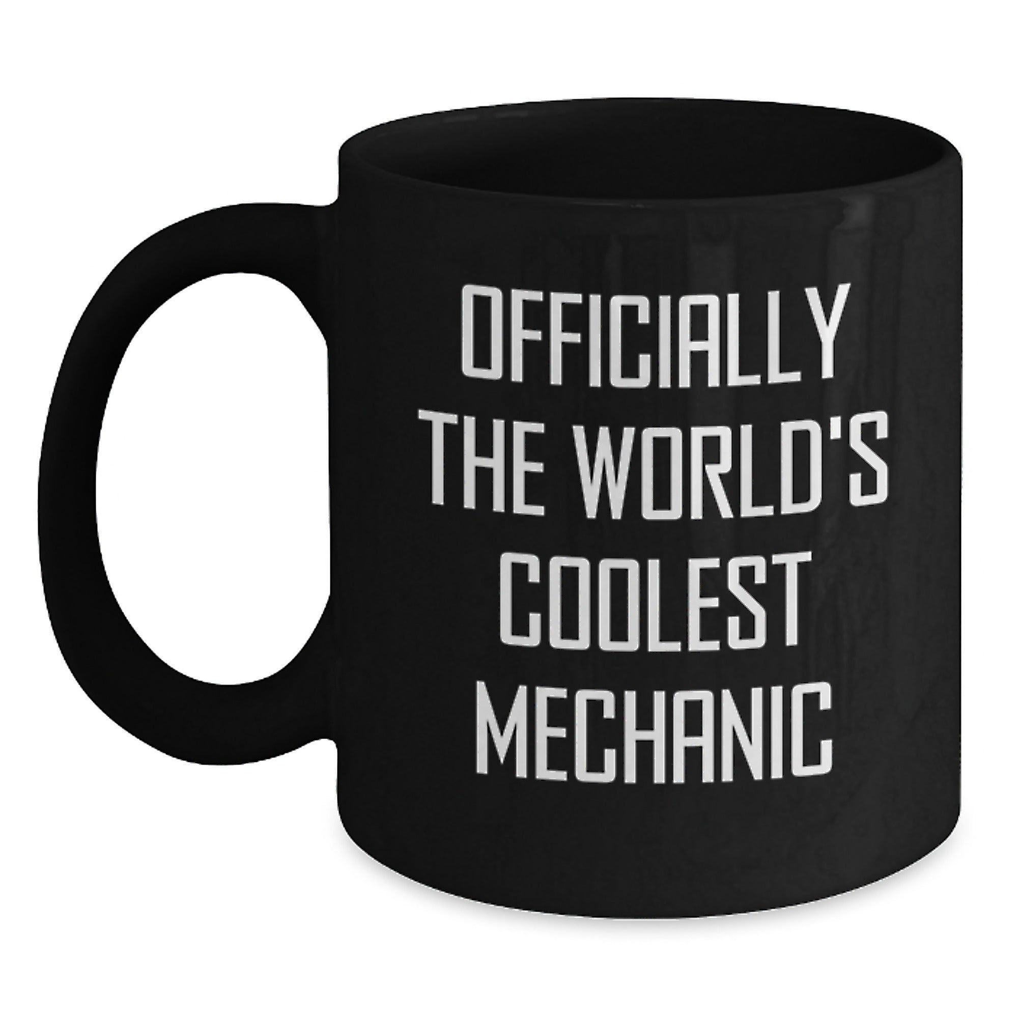 Funny Mechanic Gifts from Men to Friends, Black Coffee Mug for Mechanic Enthusiasts, Officially The World's Coolest Mechanic Christmas Unique Gift - Main