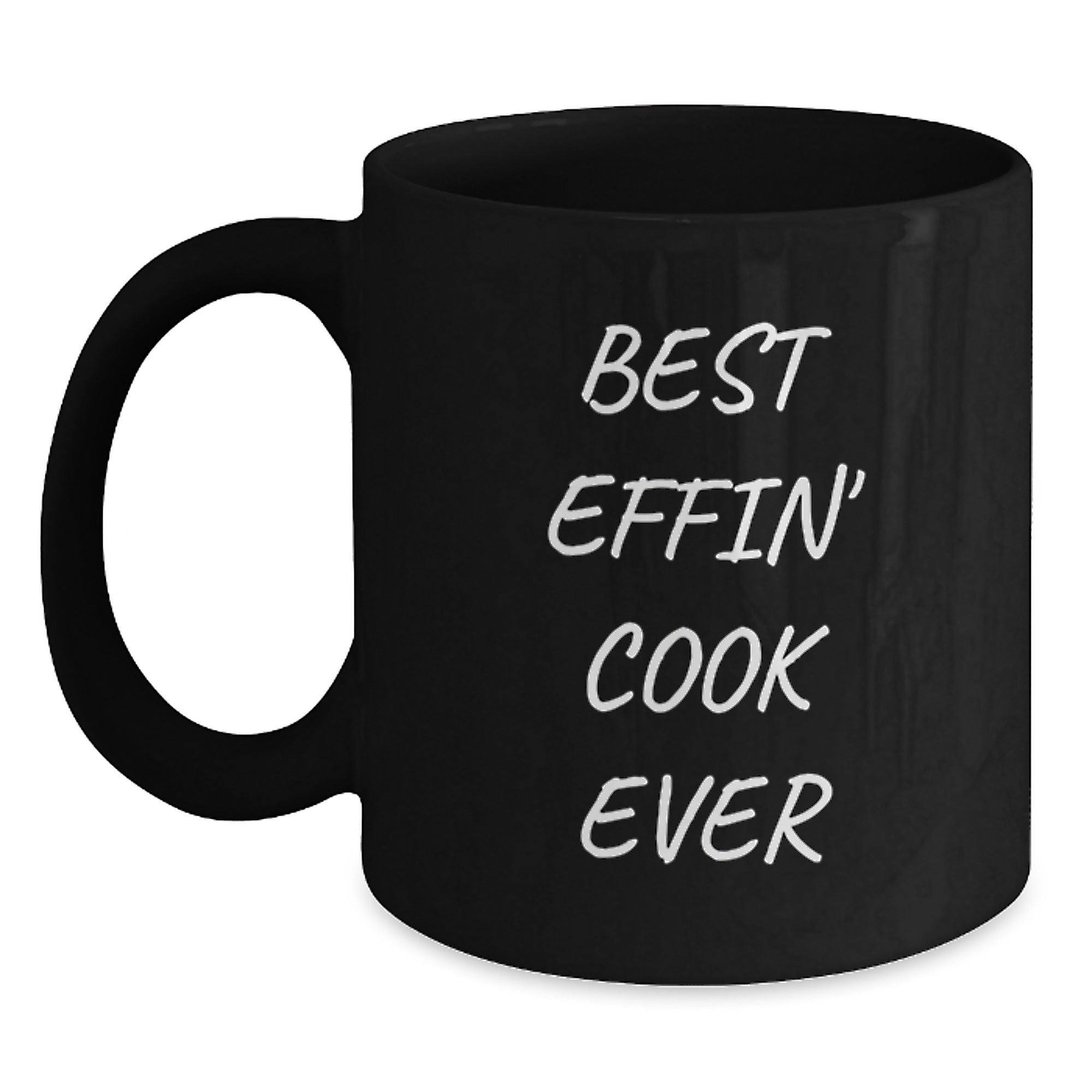 Funny Cook Gifts for Men from Best Effin' Cook Ever, Black Coffee Mug for Graduation - Main