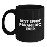 Funny Rescue Worker Gifts, Best Effin' Rescue Worker Ever Quote, Black Coffee Mug for Graduation, Gifts from Friends, Gifts for Rescue Worker - Main
