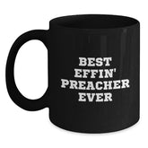 Funny Preacher Gifts from Friends for Preacher Birthday Unique Black Coffee Mug - Main