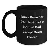 Preacher Dad Gifts, Funny Black Coffee Mug, Birthday Unique Gifts from Family, Preacher Mug for Men - Main