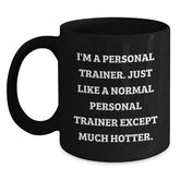 Funny Personal Trainer Gifts, Birthday Unique Gifts, Black Coffee Mug for Personal Trainer, I'm A Personal Trainer Gifts from Friends - Main