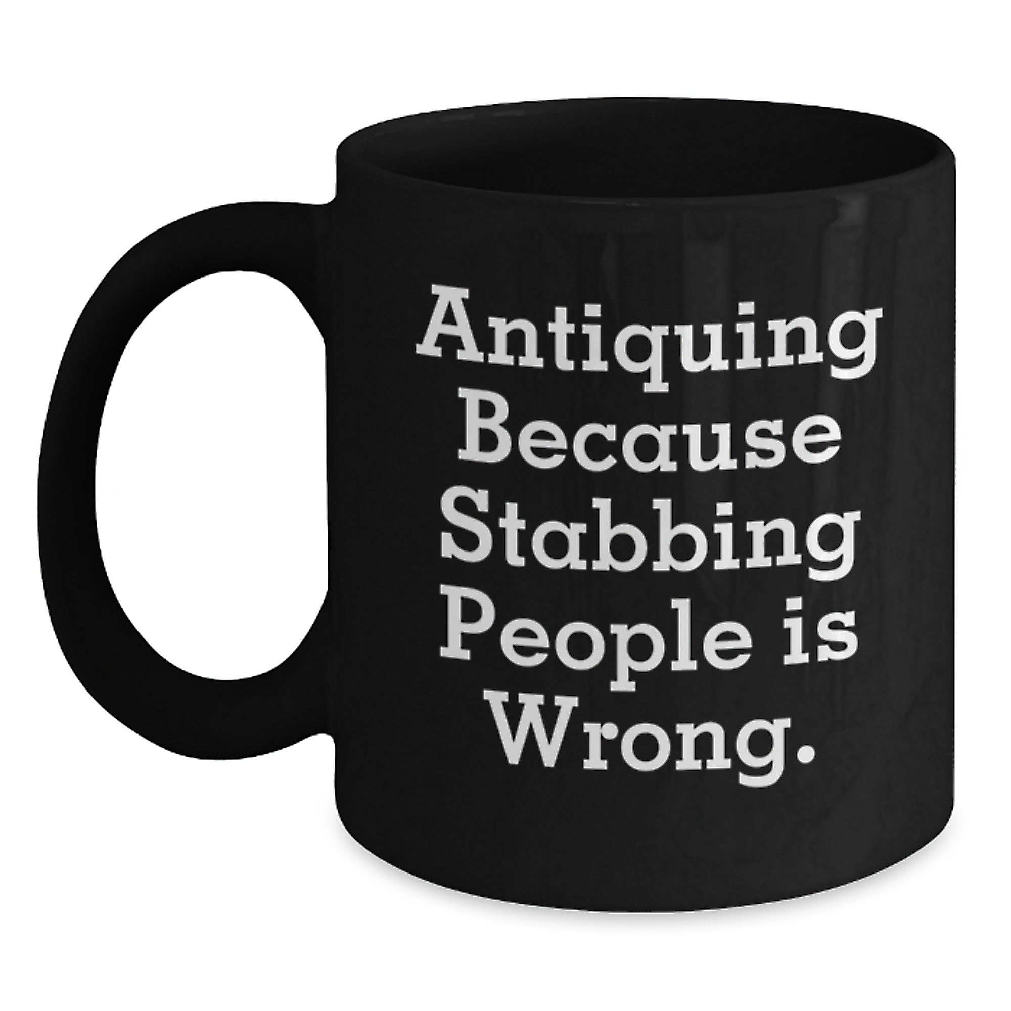 Funny Antiquing Gifts from Friends, Unique Black Coffee Mugs for Antiquing Enthusiasts, Black is Back Birthday Unique Gifts - Main