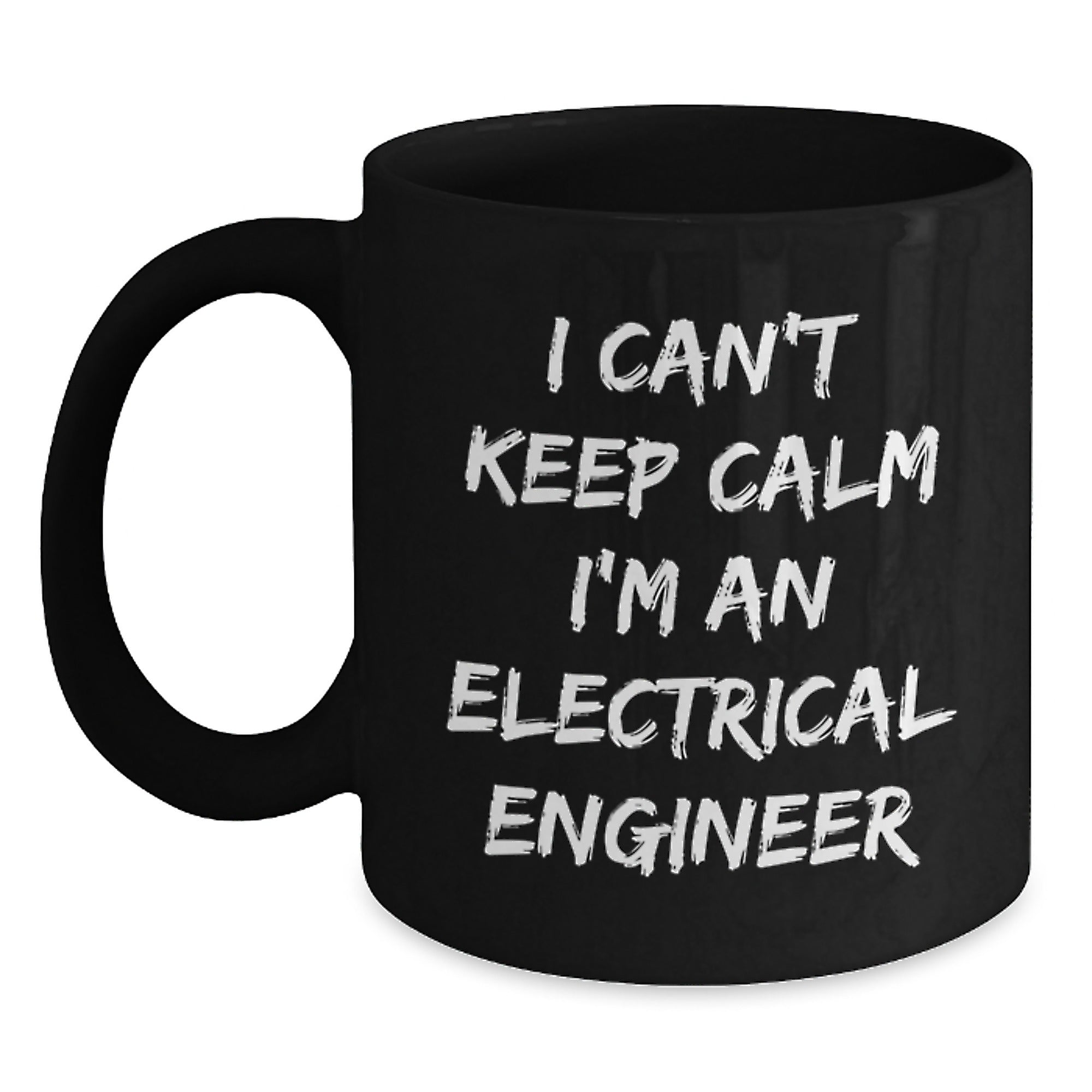 Funny Electrical Engineer Gifts for Him, Black Coffee Mug, Christmas Unique Presents from Friends to Men Who Love Electronics - Main
