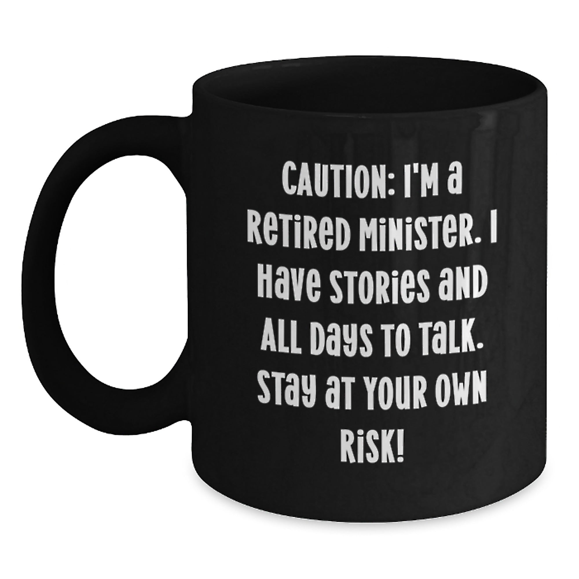 Funny Minister Gifts, Retired Minister Coffee Mug, Birthday Unique Gifts from Friends, for Minister, Men, or Women - Main
