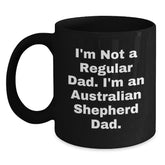 Australian Shepherd Dad Funny Christmas Unique Gifts from Men for Australian Shepherd Dog Lover Black Coffee Mug - Main