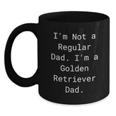 Funny Golden Retriever Dad Black Coffee Mug Gift from Family to Golden Retriever Dad on Birthday - Main