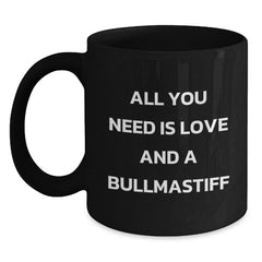 Bullmastiff Dog Lovers Black Coffee Mug Gifts from Friends to Family on Birthday Unique Presents - Main