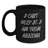 Arizona Christmas Unique Gifts Funny Quote Black Coffee Mugs for Men Women Friends Family - Gifts from Arizona, Arizona Unique Gifts for Arizona Lovers - Arizona Black Coffee Mug - Main