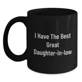 Funny Daughter-in-law Gifts, Black Coffee Mugs for Birthday, Unique Daughter-in-law Black Coffee Mug Gifts from Family, Daughter-in-law Black Coffee Mug, 'I Have The Best Great Daughter-in-law' Quote - Main