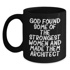 Funny Architect Quote Gifts for Women, Black Coffee Mug, Christmas Unique Presents for Her, from Friends, Family, Coworkers - Main