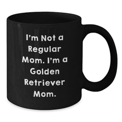 Funny Golden Retriever Mom Gifts from Mom to Family and Friends for Christmas Unique Presents Black Coffee Mug, 11oz or 15oz - Additional