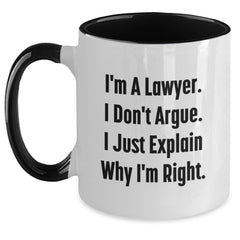 Funny Lawyer Mug Gifts from Men to Lawyer Friends at Christmas Unique Gifts - Main