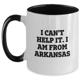Arkansas Lovers Funny I Can't Help It I Am From Arkansas Two Tone Coffee Mug Gifts from Friends and Family for Birthday - Main