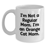 Funny Orange Cat White Coffee Mug Gifts from Friends for Orange Cat Mom or Dad Birthday Unique Presents - Main