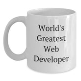 Funny Web Developer Gifts, World's Greatest Web Developer Mug for Men, White Coffee Mug for Christmas Unique Gifts from Friends to Family - Main