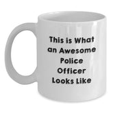 Police Officer Gifts from Men, Funny White Coffee Mug for Police Officer, Christmas Unique Gifts - Main