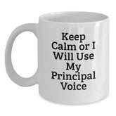 Funny Principal White Coffee Mugs Christmas Unique Gifts from Friends for Principal Teachers - Main