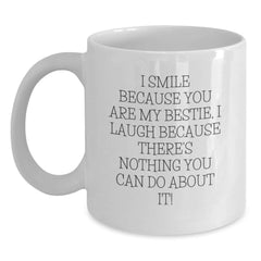 Funny Bestie White Coffee Mugs Gifts from Friends, Christmas Unique Gifts for Bestie, Perfect for Men Women - Main