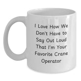 Funny Crane Operator Gifts from Men to Friends, Unique White Coffee Mug for Christmas Occasions - Main