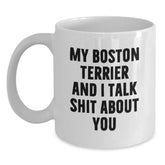 Funny Boston Terrier Dog Gifts for Men, White Coffee Mug, Perfect for Boston Terrier Dog Lovers, Valentine's Unique Gifts from Friends, Family, Coworkers - Main