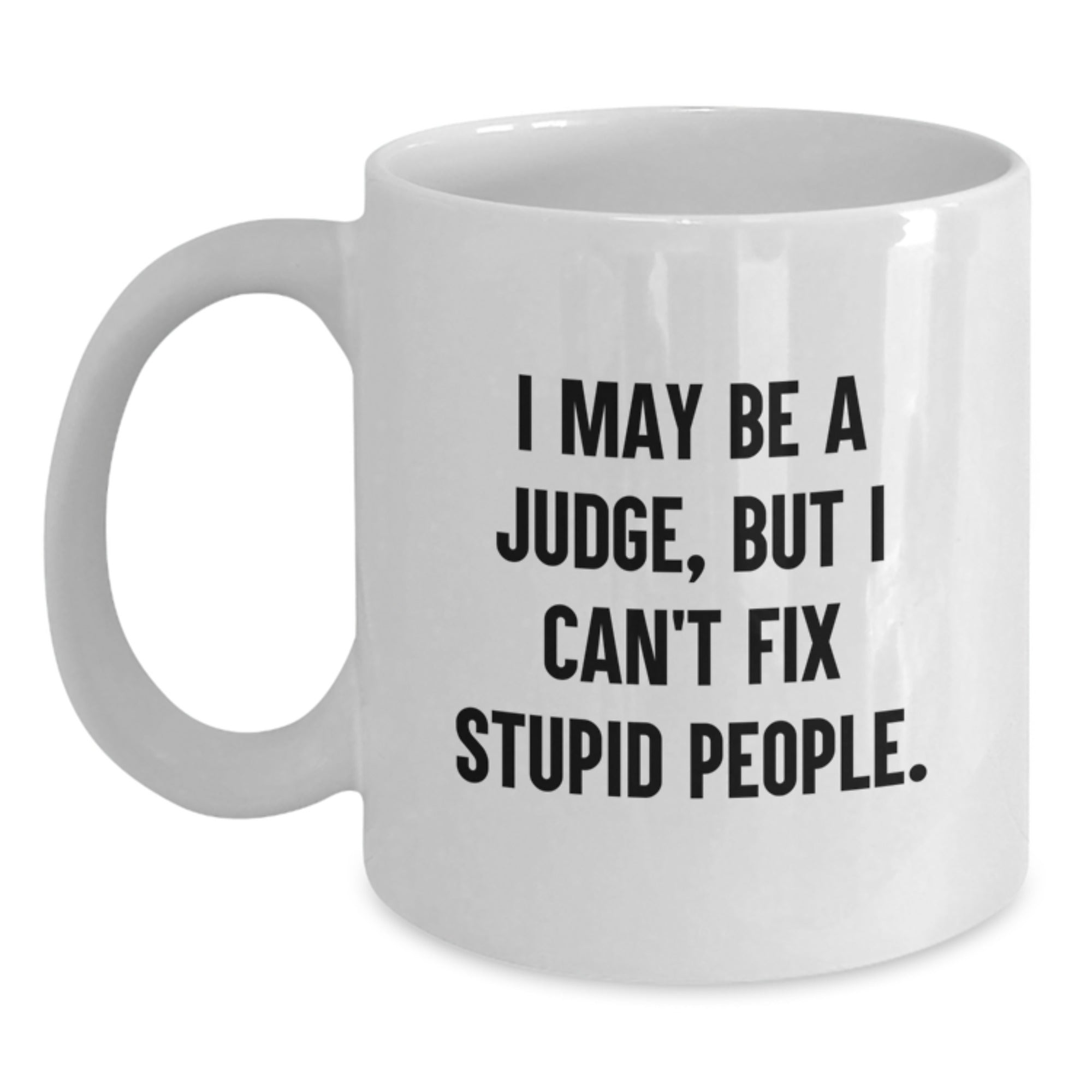 Funny Judge White Coffee Mugs Gifts from Family for Judge Men, Perfect for Christmas Unique Gifts - Main
