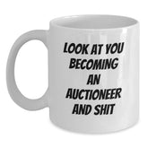 Funny Auctioneer Gifts, Unique White Coffee Mugs, Christmas Unique Gifts, Gifts from Men to Auctioneer Friends - Main