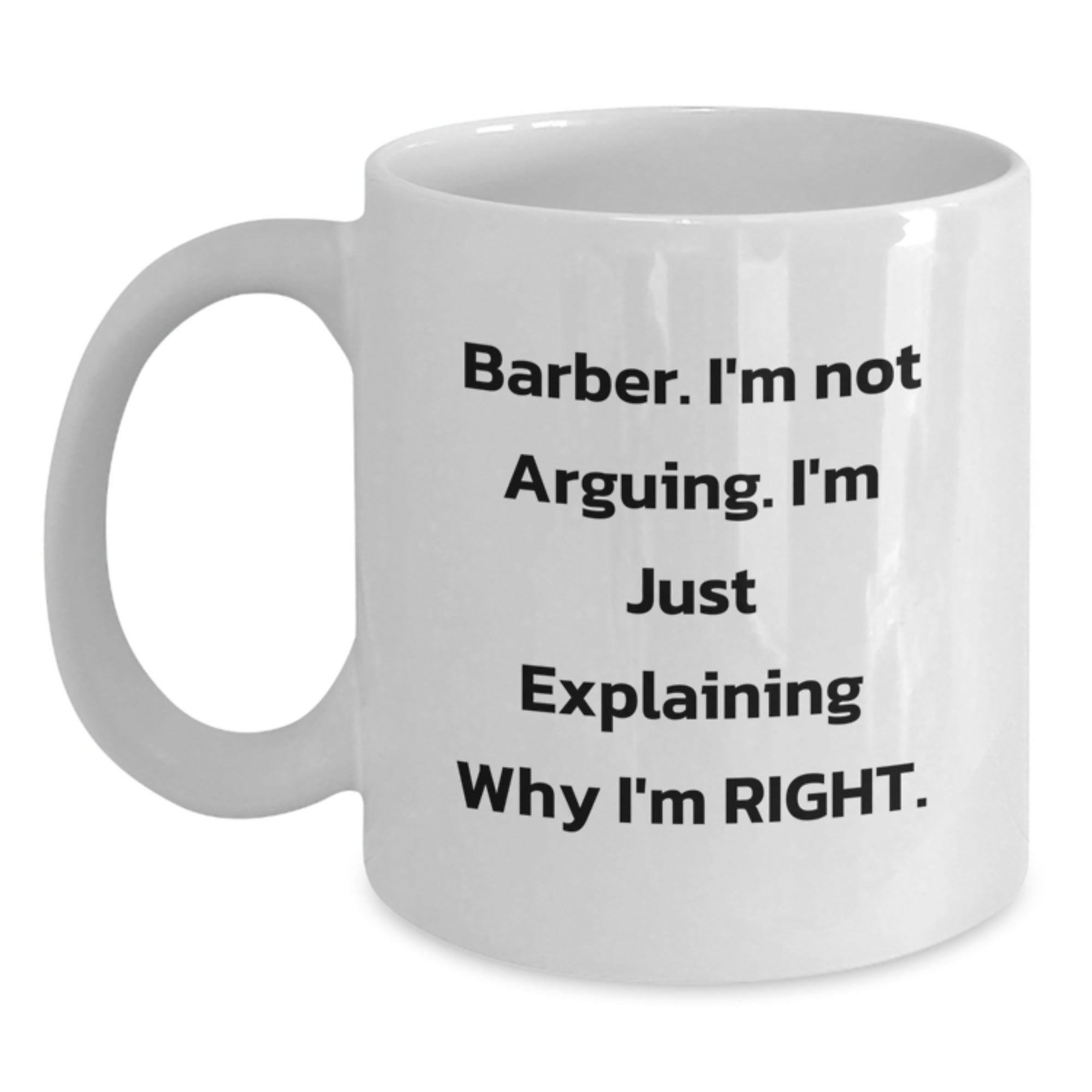 Funny Barber Coffee Mug Gifts from Friends for Barber Men at Christmas - Main
