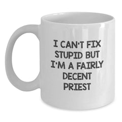 Funny Priest Coffee Mugs Gifts from Family Friends for Men Priest Humor Christmas Unique Gifts - Main