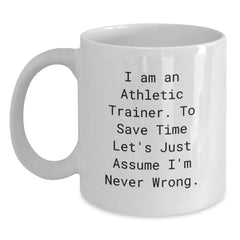 Funny Athletic Trainer Gifts for Men, White Coffee Mugs from Friends, Christmas Unique Mug Ideas - Main