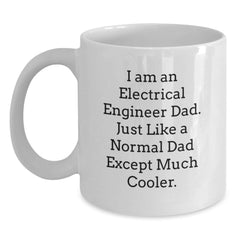 Electrical Engineer Dad Gifts for Men, White Coffee Mug with Funny Quote - Gifts from Family, Unique Graduation Gifts for Electrical Engineer Friends - Main
